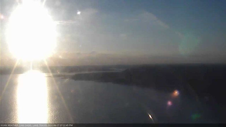 Lake Travis webcam, April 27, 2022 7:25 PM CT