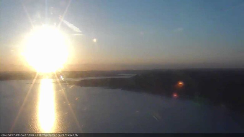 Lake Travis webcam, April 27, 2022 7:45 PM CT