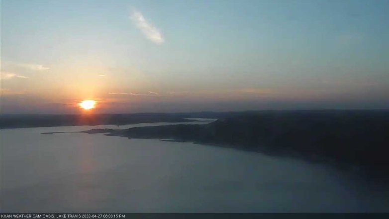 Lake Travis webcam, April 27, 2022 8:00 PM CT
