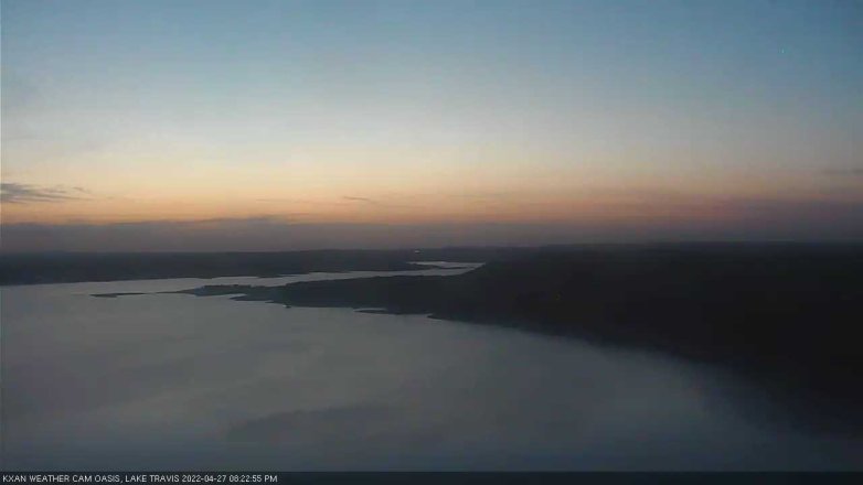 Lake Travis webcam, April 27, 2022 8:25 PM CT