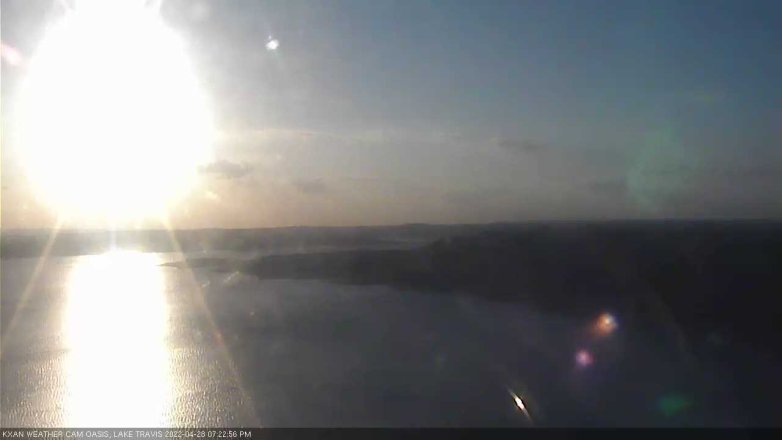 Lake Travis webcam, April 28, 2022 7:25 PM CT
