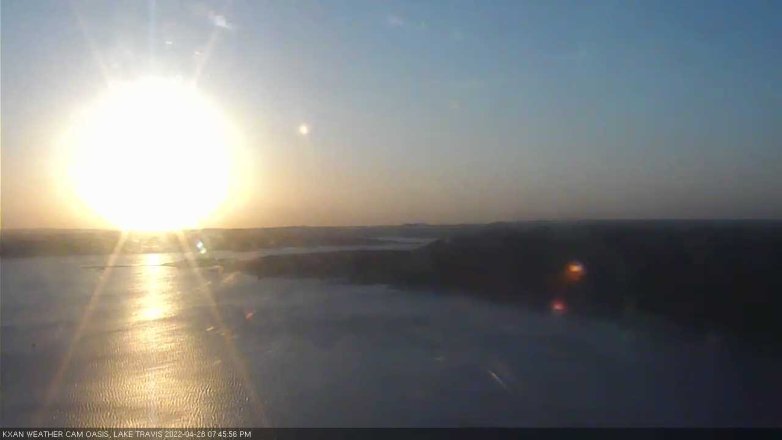 Lake Travis webcam, April 28, 2022 7:45 PM CT