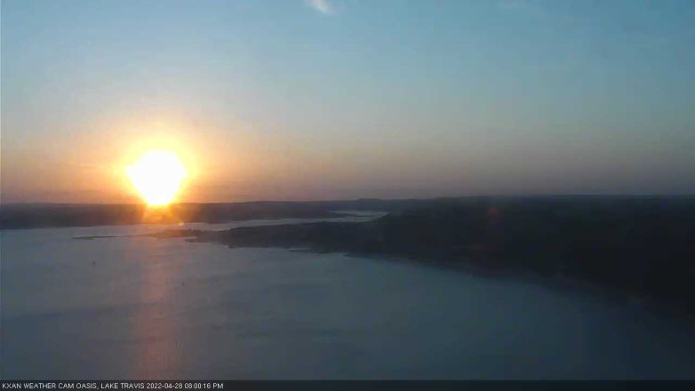 Lake Travis webcam, April 28, 2022 8:00 PM CT