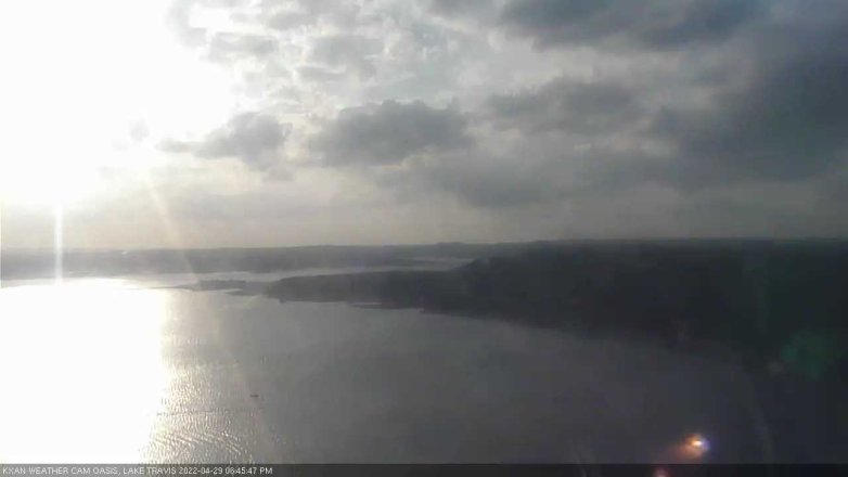 Lake Travis webcam, April 29, 2022 6:45 PM CT