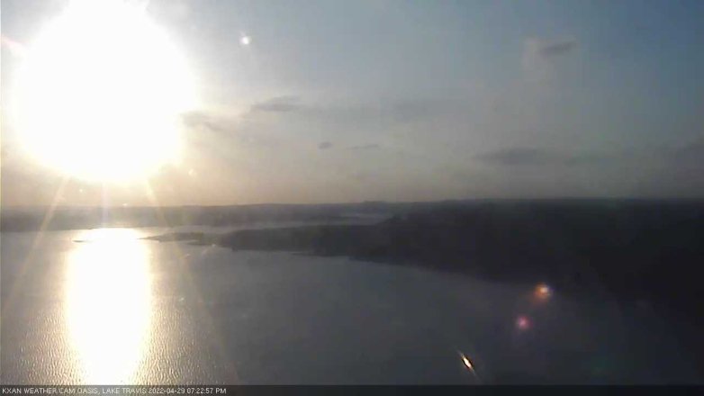 Lake Travis webcam, April 29, 2022 7:25 PM CT