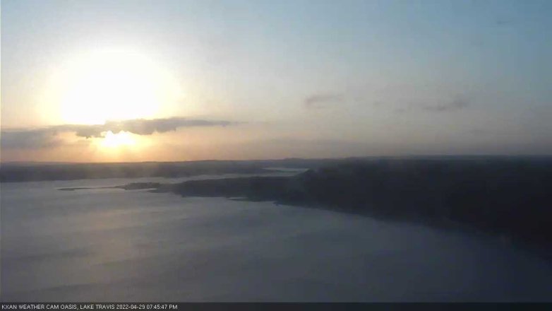 Lake Travis webcam, April 29, 2022 7:45 PM CT