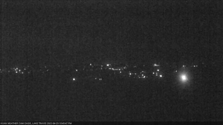 Lake Travis webcam, April 29, 2022 10:45 PM CT