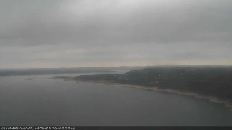Lake Travis webcam, April 30, 2022 9:00 AM CT