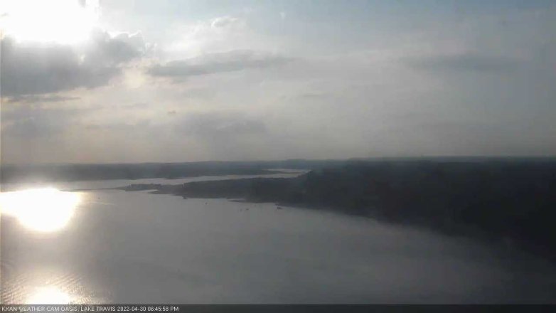 Lake Travis webcam, April 30, 2022 6:45 PM CT