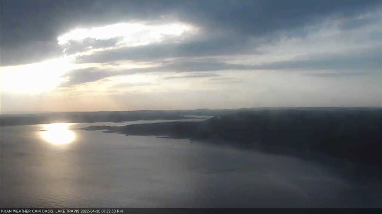 Lake Travis webcam, April 30, 2022 7:25 PM CT