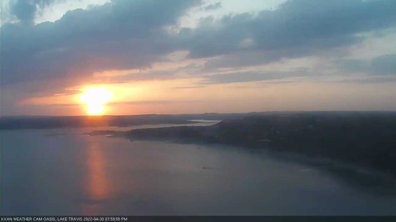 Lake Travis webcam, April 30, 2022 8:00 PM CT