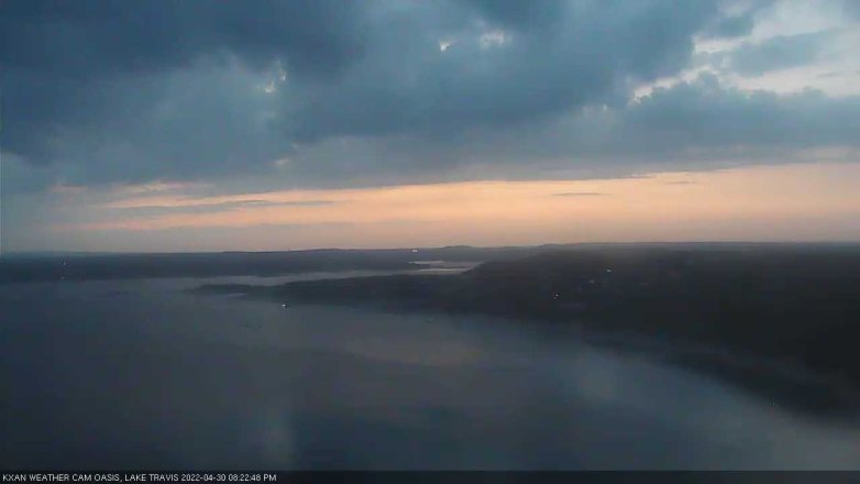 Lake Travis webcam, April 30, 2022 8:25 PM CT