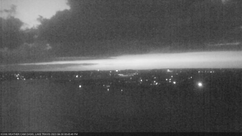 Lake Travis webcam, April 30, 2022 8:45 PM CT