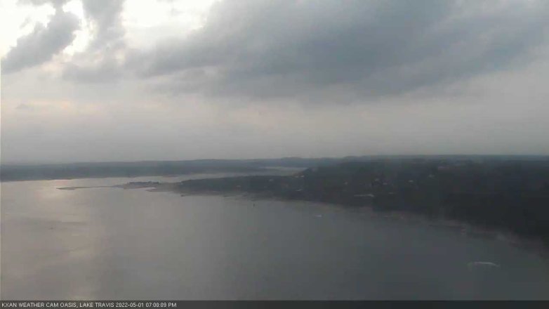 Lake Travis webcam, May 1, 2022 7:00 PM CT