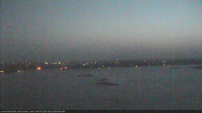 Lake Travis webcam, May 2, 2022 8:45 PM CT