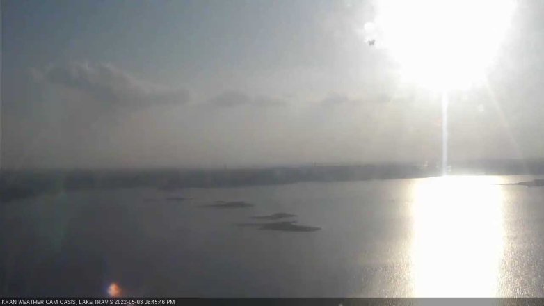 Lake Travis webcam, May 3, 2022 6:45 PM CT