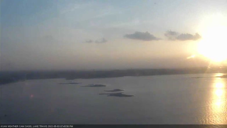 Lake Travis webcam, May 3, 2022 7:45 PM CT