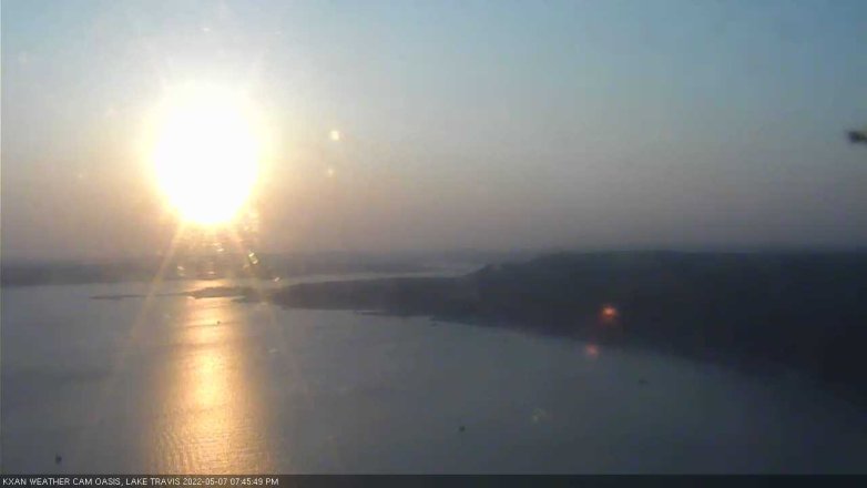Lake Travis webcam, May 7, 2022 7:45 PM CT
