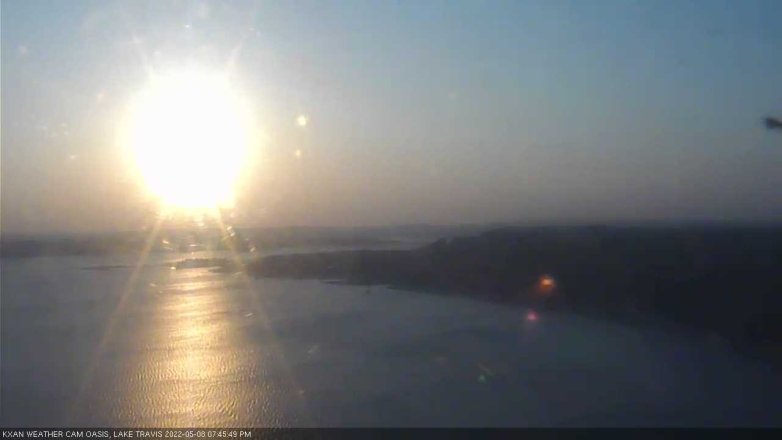 Lake Travis webcam, May 8, 2022 7:45 PM CT