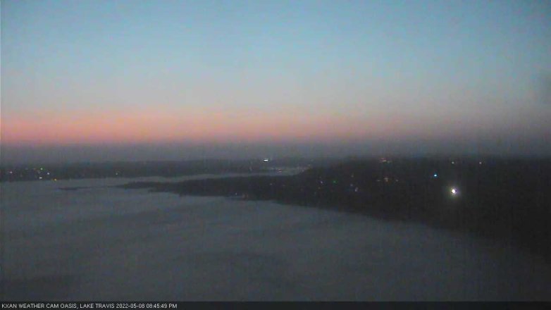 Lake Travis webcam, May 8, 2022 8:45 PM CT