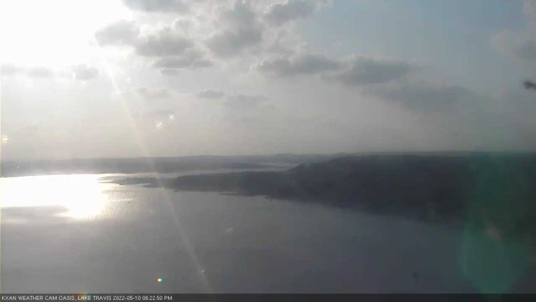 Lake Travis webcam, May 10, 2022 6:25 PM CT