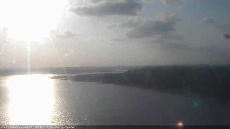 Lake Travis webcam, May 10, 2022 6:45 PM CT