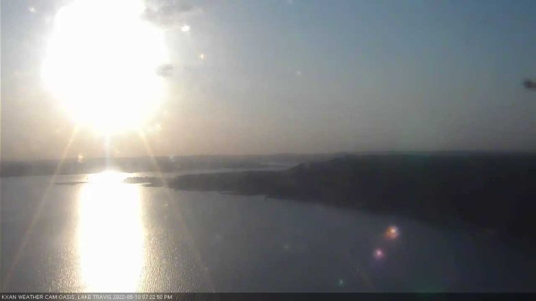 Lake Travis webcam, May 10, 2022 7:25 PM CT