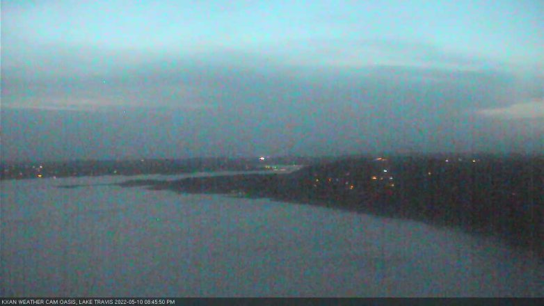 Lake Travis webcam, May 10, 2022 8:45 PM CT