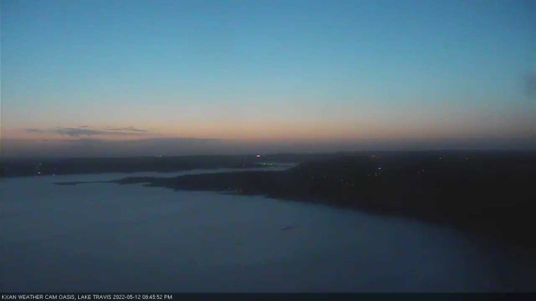 Lake Travis webcam, May 12, 2022 8:45 PM CT