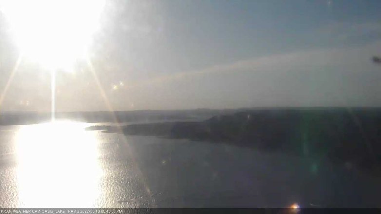 Lake Travis webcam, May 13, 2022 6:45 PM CT