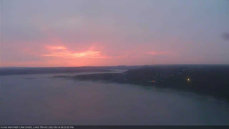 Lake Travis webcam, May 14, 2022 8:25 PM CT