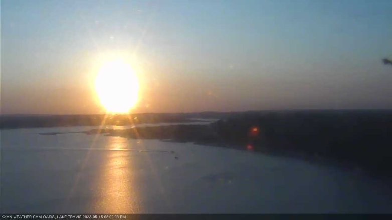 Lake Travis webcam, May 15, 2022 8:00 PM CT