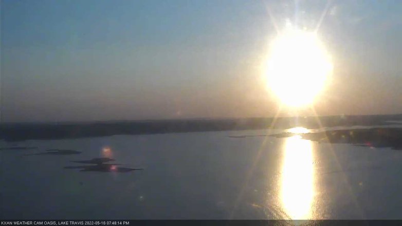 Lake Travis webcam, May 16, 2022 7:45 PM CT