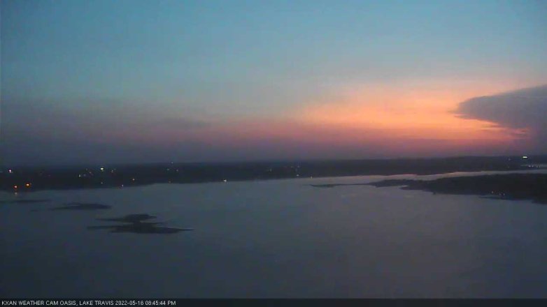 Lake Travis webcam, May 16, 2022 8:45 PM CT