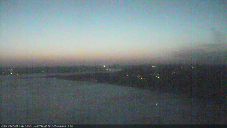 Lake Travis webcam, May 18, 2022 9:00 PM CT