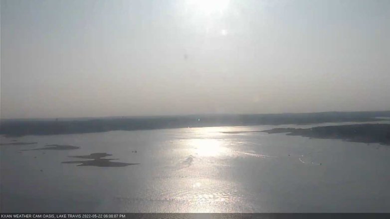 Lake Travis webcam, May 22, 2022 6:00 PM CT