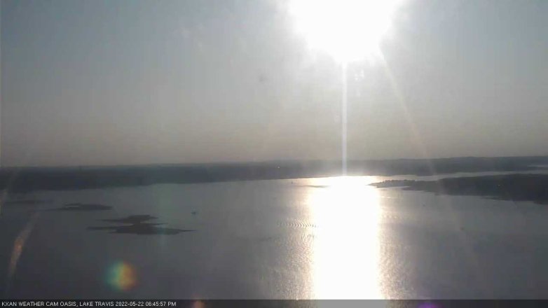 Lake Travis webcam, May 22, 2022 6:45 PM CT