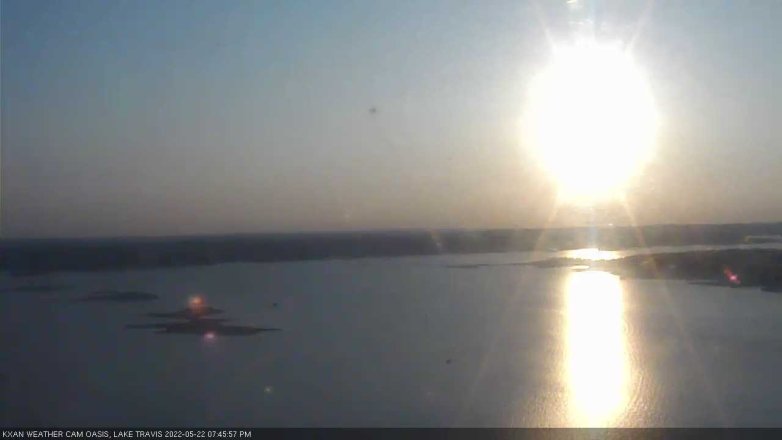 Lake Travis webcam, May 22, 2022 7:45 PM CT