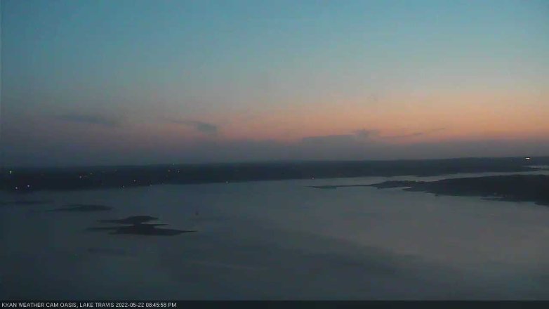 Lake Travis webcam, May 22, 2022 8:45 PM CT