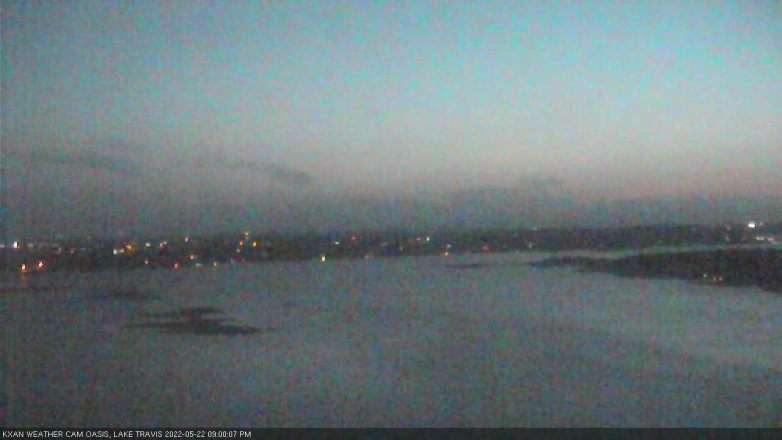 Lake Travis webcam, May 22, 2022 9:00 PM CT