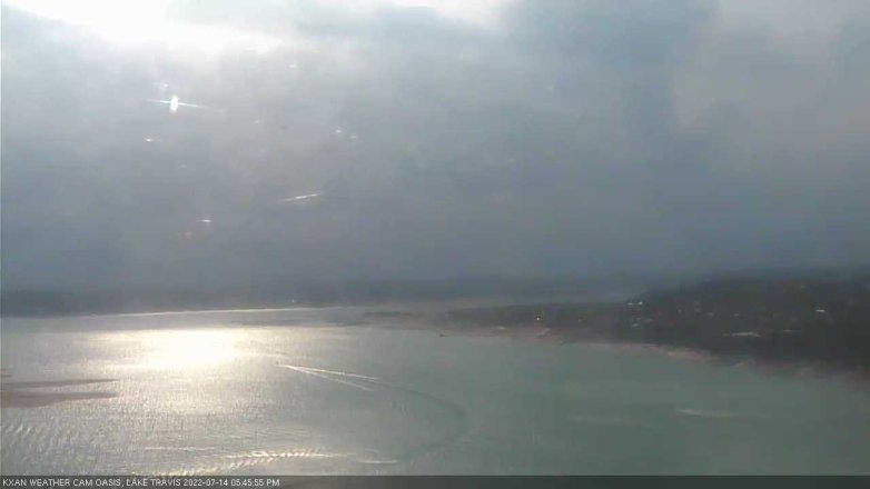 Lake Travis webcam, July 14, 2022 5:45 PM CT