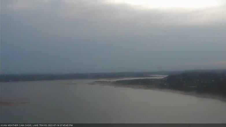 Lake Travis webcam, July 14, 2022 7:45 PM CT