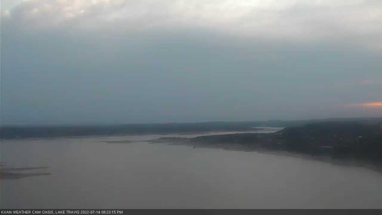 Lake Travis webcam, July 14, 2022 8:25 PM CT