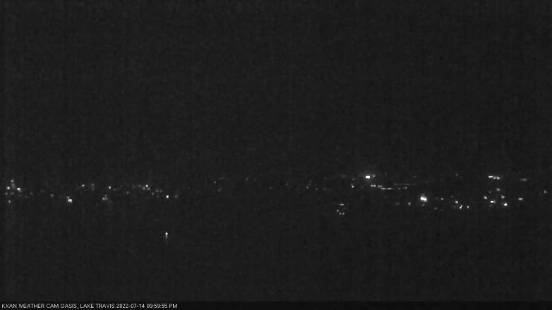 Lake Travis webcam, July 14, 2022 10:00 PM CT