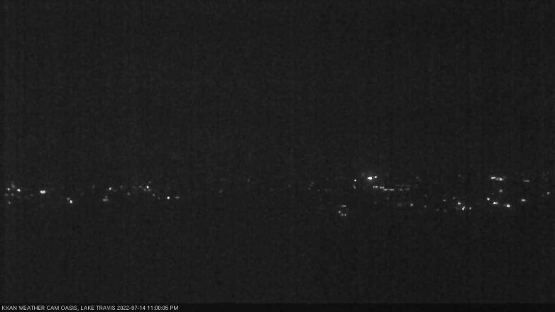 Lake Travis webcam, July 14, 2022 11:00 PM CT