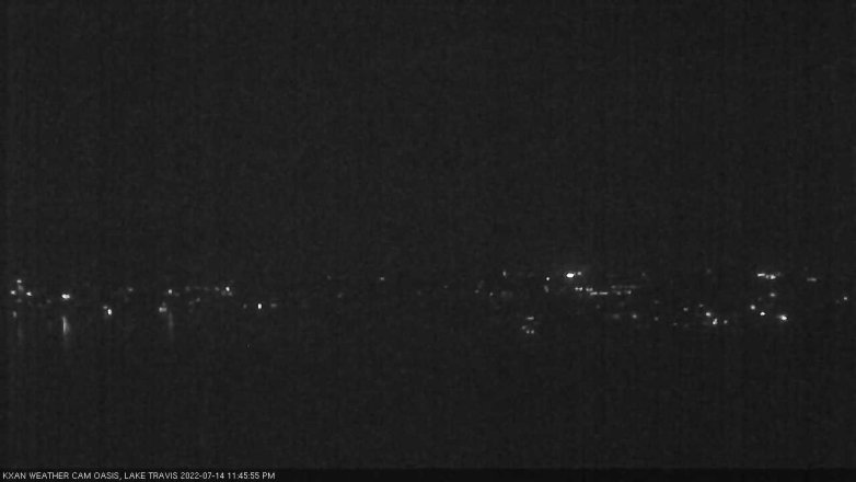 Lake Travis webcam, July 14, 2022 11:45 PM CT