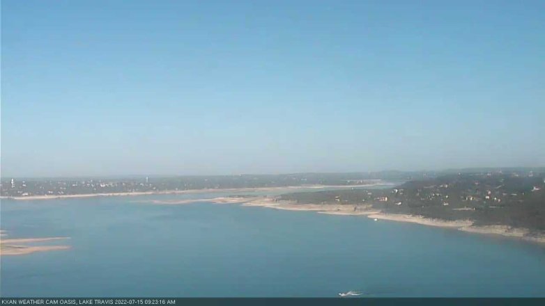 Lake Travis webcam, July 15, 2022 9:25 AM CT