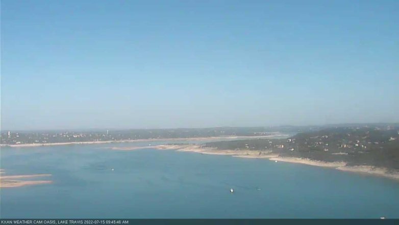 Lake Travis webcam, July 15, 2022 9:45 AM CT
