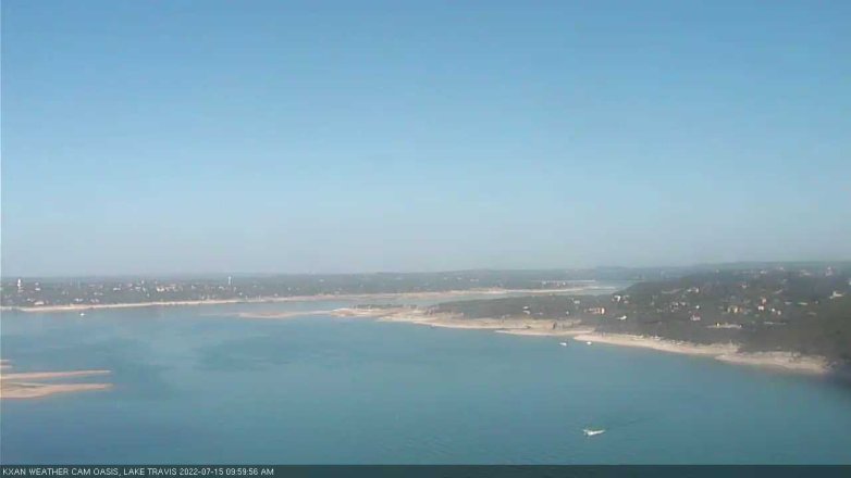 Lake Travis webcam, July 15, 2022 10:00 AM CT