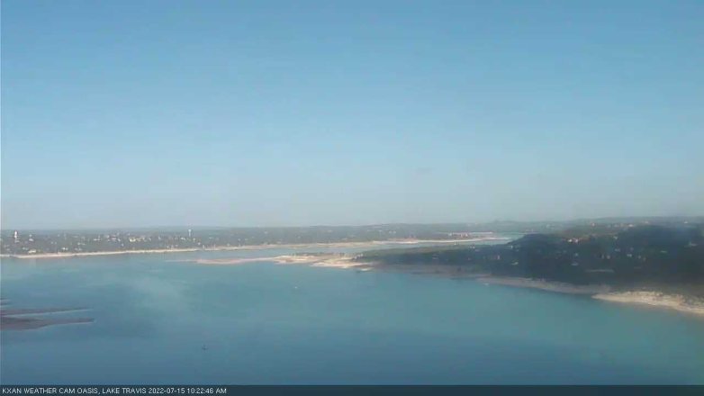 Lake Travis webcam, July 15, 2022 10:25 AM CT
